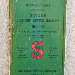 Singer Sewing Machine 66-16 instruction book manual - Singer Original 1941